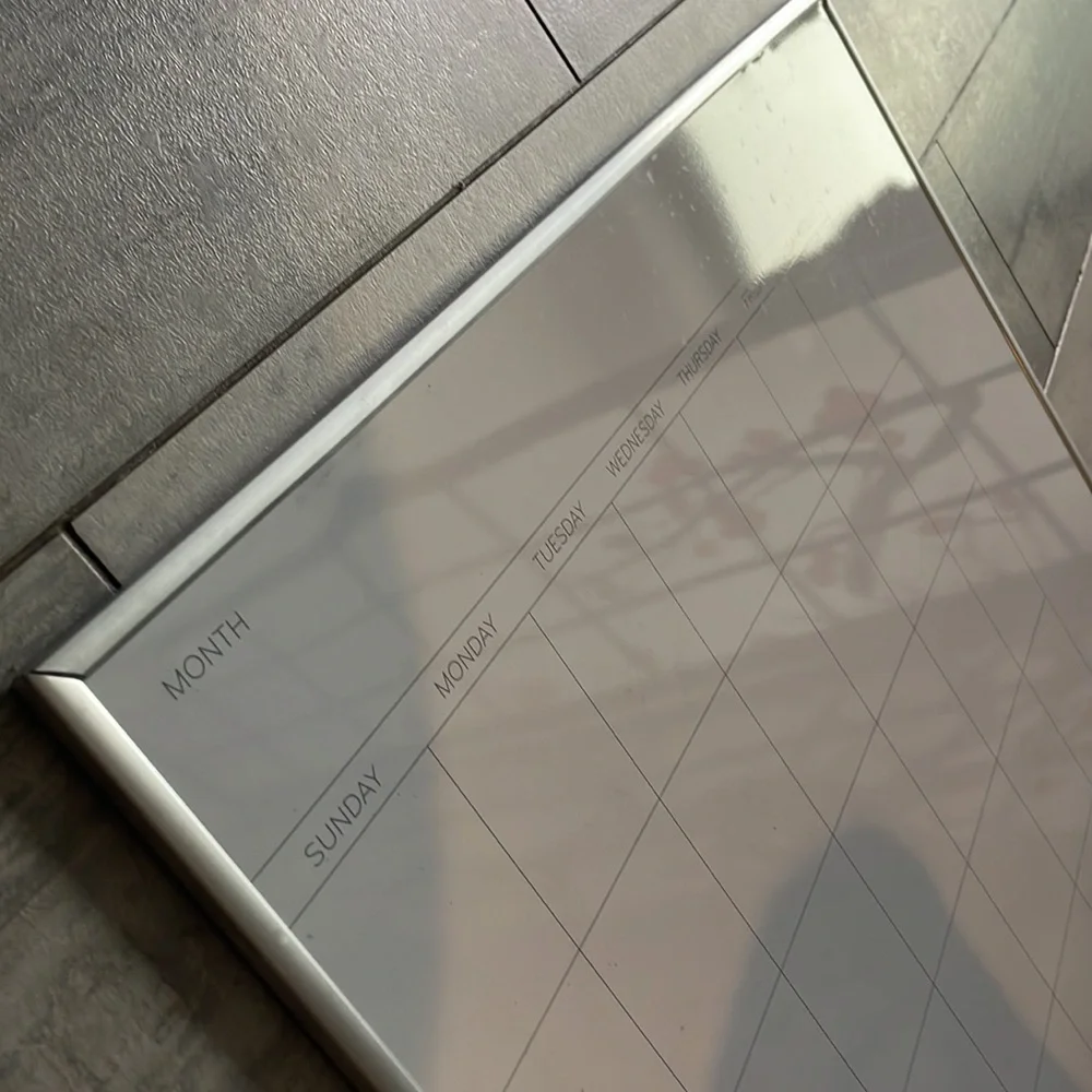 White Board Month Planner With notes Wall Mount Month Writing Water Marker Board